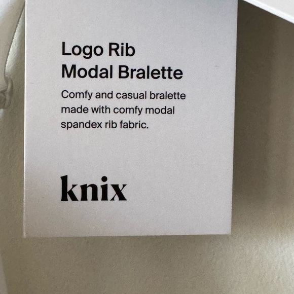 Knix White Ribbed Modal Bralette - Picture 5 of 8